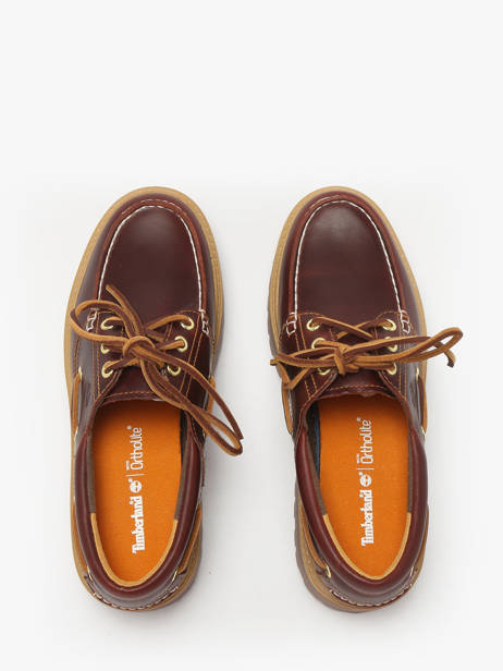 Chaussure Bateau Compensée Stone Street En Cuir Timberland Marron women 2QDMD571 vue secondaire 3