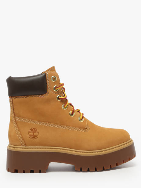 Bottines Plateforme En Cuir Timberland Marron women 5RJD2311