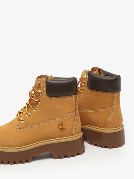 Bottines Plateforme En Cuir Timberland Marron women 5RJD2311 vue secondaire 2
