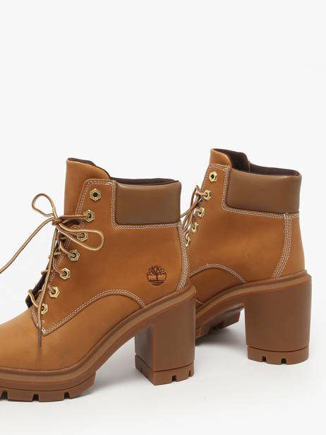 Bottines à Talon En Cuir Timberland Marron women 2CKCEN11 vue secondaire 2