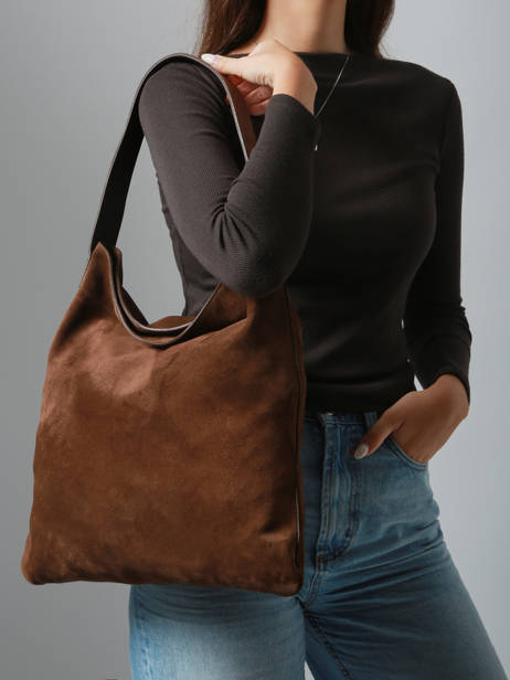 Sac  Folk Lady Cuir Gerard darel Marron folk lady DCS91407 vue secondaire 1