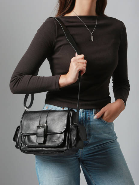 Sac Bandoulière Joy Cuir Nat et nin Noir vintage JOY vue secondaire 1
