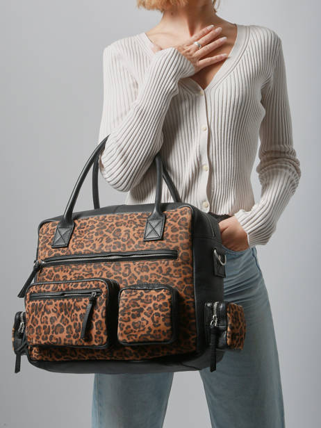 Sac à Main Leopard Cuir Paul marius Noir leopard DANDL90S vue secondaire 1