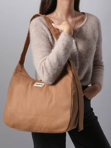 Sac Porté épaule Claire Coton Hindbag Marron best seller CLAIRE vue secondaire 1