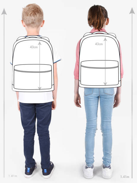 Sac à Dos 2 Compartiments Fortnite Gris gamer 23BZ204D vue secondaire 1