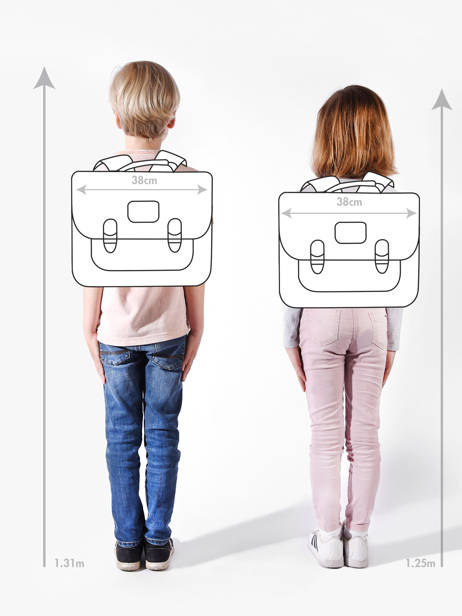 Cartable 2 Compartiments Pokemon Bleu pikachu eclair 23AK203A vue secondaire 1