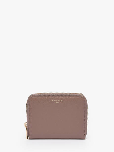Portefeuille Zippé Emilie Cuir Le tanneur Rose emily AZL355