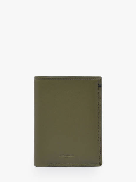 Portefeuille M Vertical Zippé Martin Cuir Le tanneur Vert martin C529T-U7