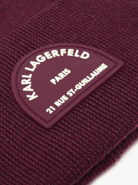 Bonnet Rue St Guillaume Karl lagerfeld Violet rsg A4W33107 vue secondaire 1