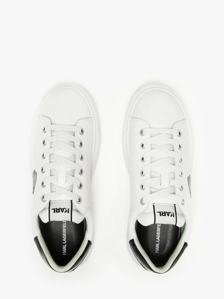 Sneakers Kapri Kite En Cuir Karl lagerfeld Blanc women KL64525 vue secondaire 3