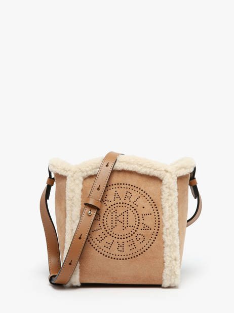 Sac Bandoulière K Circle Shearling Cuir Karl lagerfeld Marron k circle A4W30068