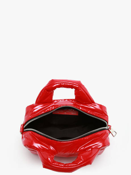 Sac Bandoulière Glossy Polyester Recyclé Wouf Rouge glossy BB250026 vue secondaire 3