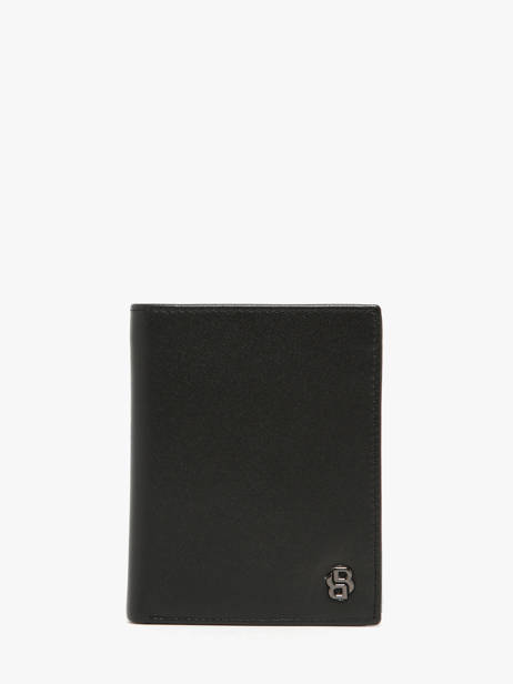Portefeuille Porte-monnaie Saffiano Cuir Hugo boss Noir saffiano HLO526A