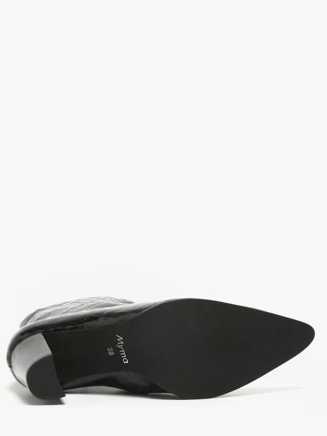 Bottines à Talon En Cuir Myma Noir women 85009 vue secondaire 4