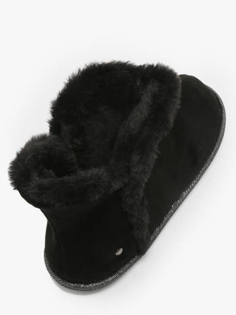 Chaussons En Cuir Isotoner Noir women 97391 vue secondaire 2