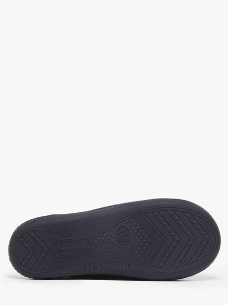 Chaussons Isotoner Bleu men 98032 vue secondaire 4