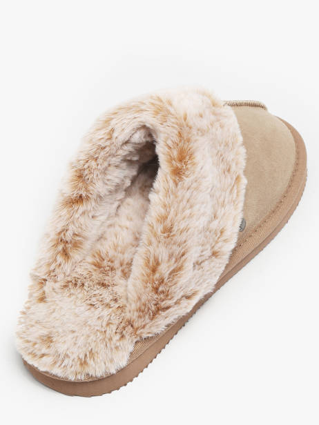 Chaussons Isotoner Beige women 97282 vue secondaire 2