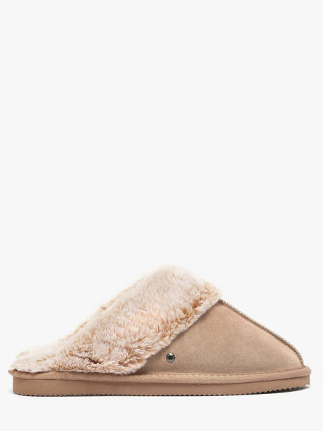 Chaussons Isotoner Beige women 97282 vue secondaire 3