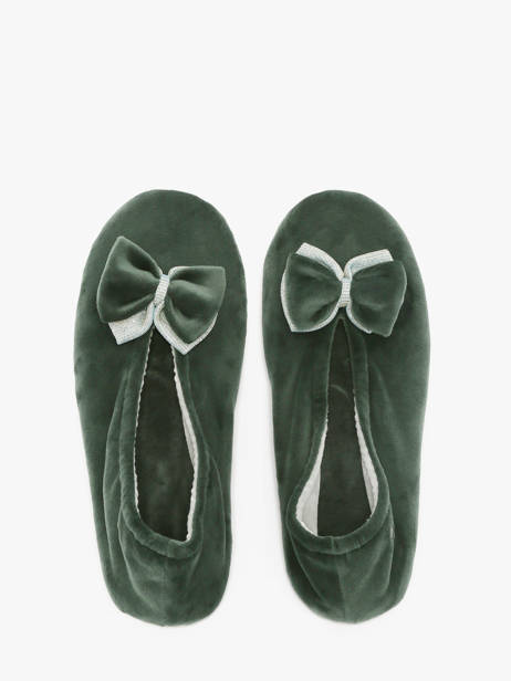 Chaussons Isotoner Vert women 97439