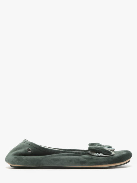 Chaussons Isotoner Vert women 97439 vue secondaire 3