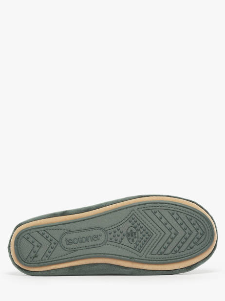 Chaussons Isotoner Vert women 97439 vue secondaire 4