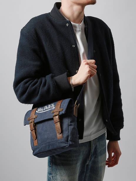 Sac Messenger Nark Von dutch Bleu bags NARK vue secondaire 1