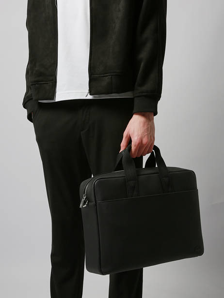 Porte Documents (main) Lacoste Noir men's classic NH4429HC vue secondaire 1