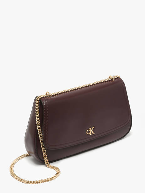 Sac Bandoulière Hardware Monogram Calvin klein jeans Marron hardware monogram 4F3171G vue secondaire 2