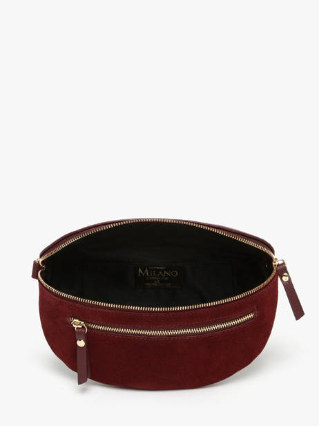Sac Banane Cuir Milano Rouge velvet caviar VC24111 vue secondaire 3