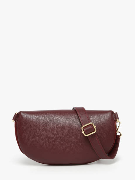 Sac Banane Cuir Milano Rouge velvet caviar VC24111 vue secondaire 4