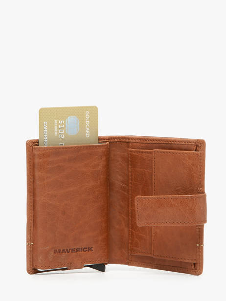 Portefeuille Porte-monnaie Cuir Maverick Marron rough gear MAVRG063 vue secondaire 1