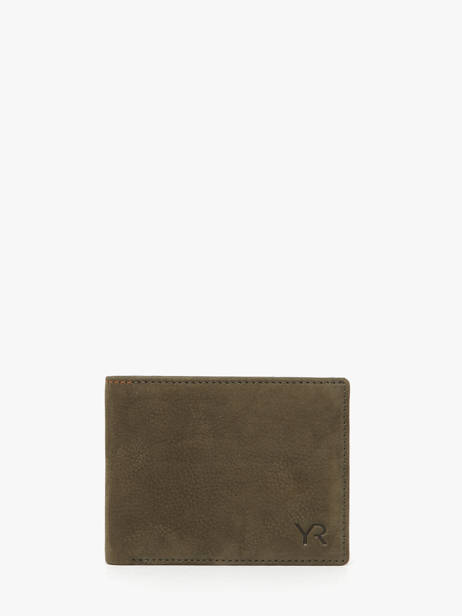 Portefeuille Nubuck Cuir Yves renard Vert nubuck 2608