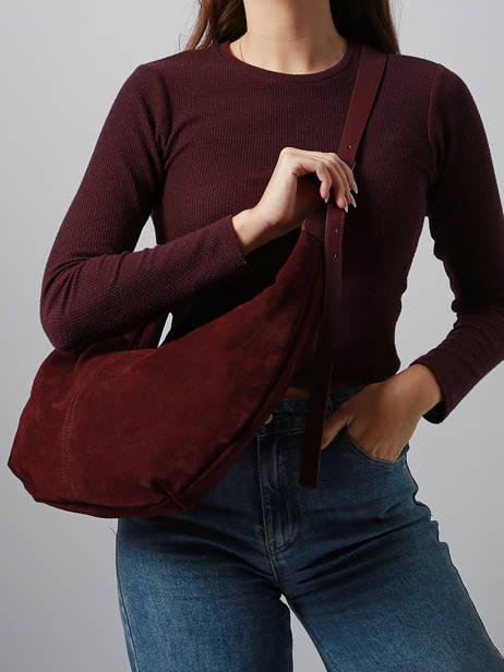 Sac Porté épaule Velvet Caviar Cuir Milano Rouge velvet caviar VC25091 vue secondaire 1