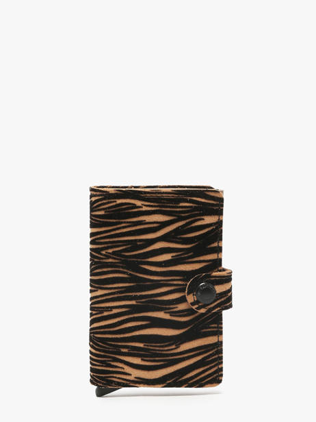 Porte-cartes Mini Zébra Cuir Secrid Beige animal MZE
