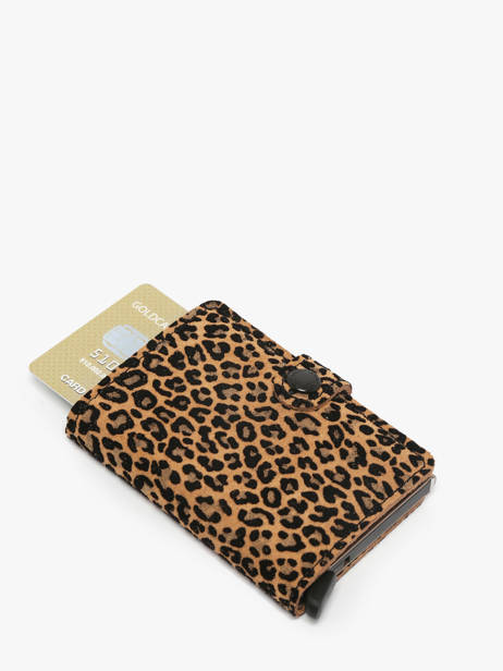 Porte-cartes Animal Cuir Secrid Beige animal MLE vue secondaire 2