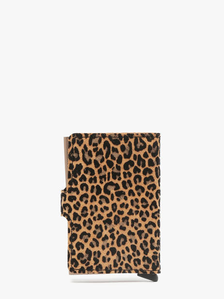 Porte-cartes Animal Cuir Secrid Beige animal MLE vue secondaire 3
