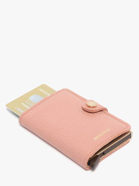 Porte-cartes Pebble Cuir Secrid Rose pebble MPE vue secondaire 2