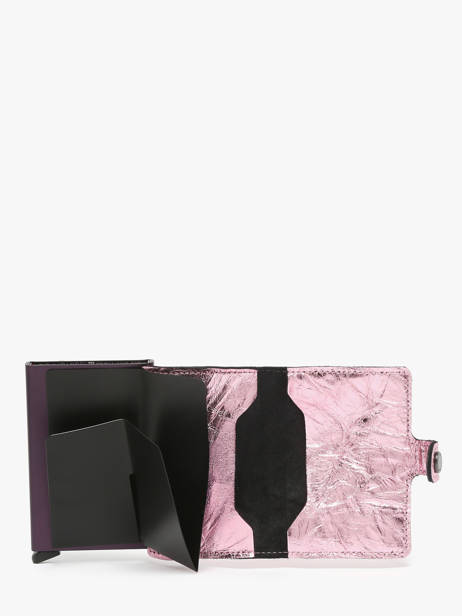 Porte-cartes Mini Wallet Crunch Cuir Secrid Rose crunch MCR vue secondaire 1