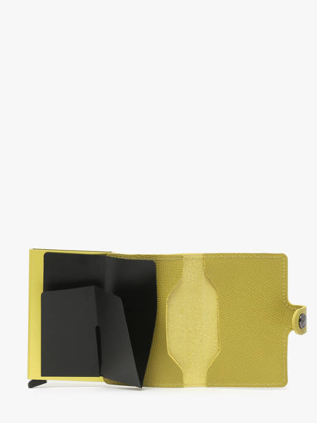 Porte-cartes Crisple Cuir Secrid Jaune crisple MC vue secondaire 1