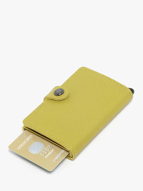 Porte-cartes Crisple Cuir Secrid Jaune crisple MC vue secondaire 2