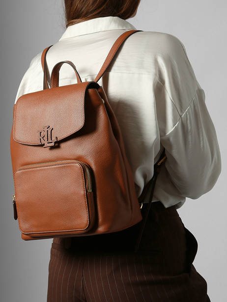 Sac à Dos Cameryn Cuir Lauren ralph lauren Marron cameryn 31969355 vue secondaire 1
