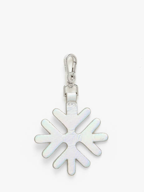 Bijoux De Sac Flocon Cuir Paul marius Argent breloque BRELOFLO