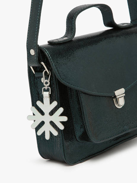 Bijoux De Sac Flocon Cuir Paul marius Argent breloque BRELOFLO vue secondaire 1
