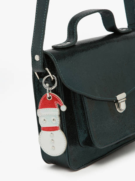 Bijoux De Sac Bonhomme De Neige Cuir Paul marius Rouge breloque BRELOBON vue secondaire 1