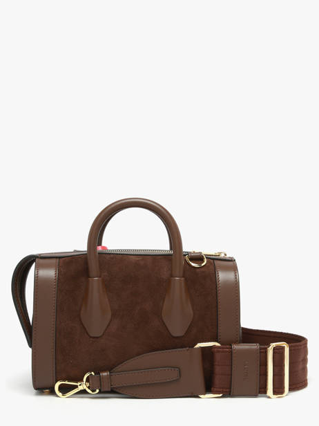Mini Sac Bowling Bcbg Cuir Daim Lancel Marron bcbg A13692 vue secondaire 4