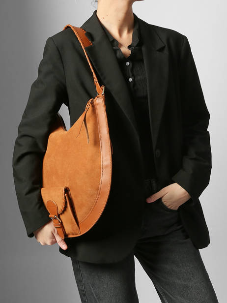 Sac Hobo M Cuir Paul marius Marron vintage M vue secondaire 1