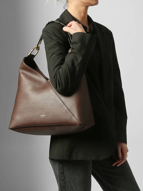 Sac Porté épaule Pagode Cuir Lancel Marron pagode A12510 vue secondaire 1