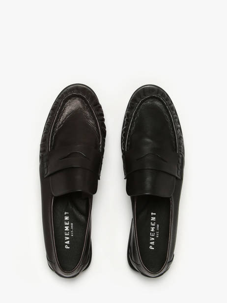 Mocassins En Cuir Pavement Noir women 24139 vue secondaire 3