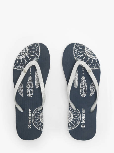 Nu-pieds à Talon Isotoner Bleu women 94163