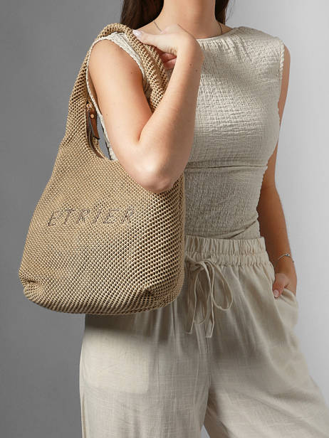 Sac Porté épaule Baobab Cuir Etrier Beige baobab EBAO154M vue secondaire 1